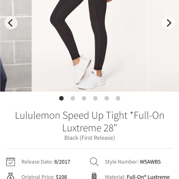 2 Prs Lululemon Speed Up Tights - Picture 3 of 10